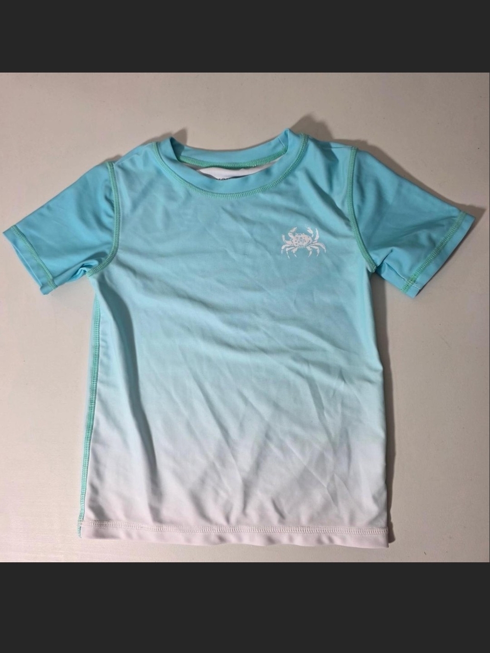 Kids Aqua Ombre Short Sleeve Rashguard
